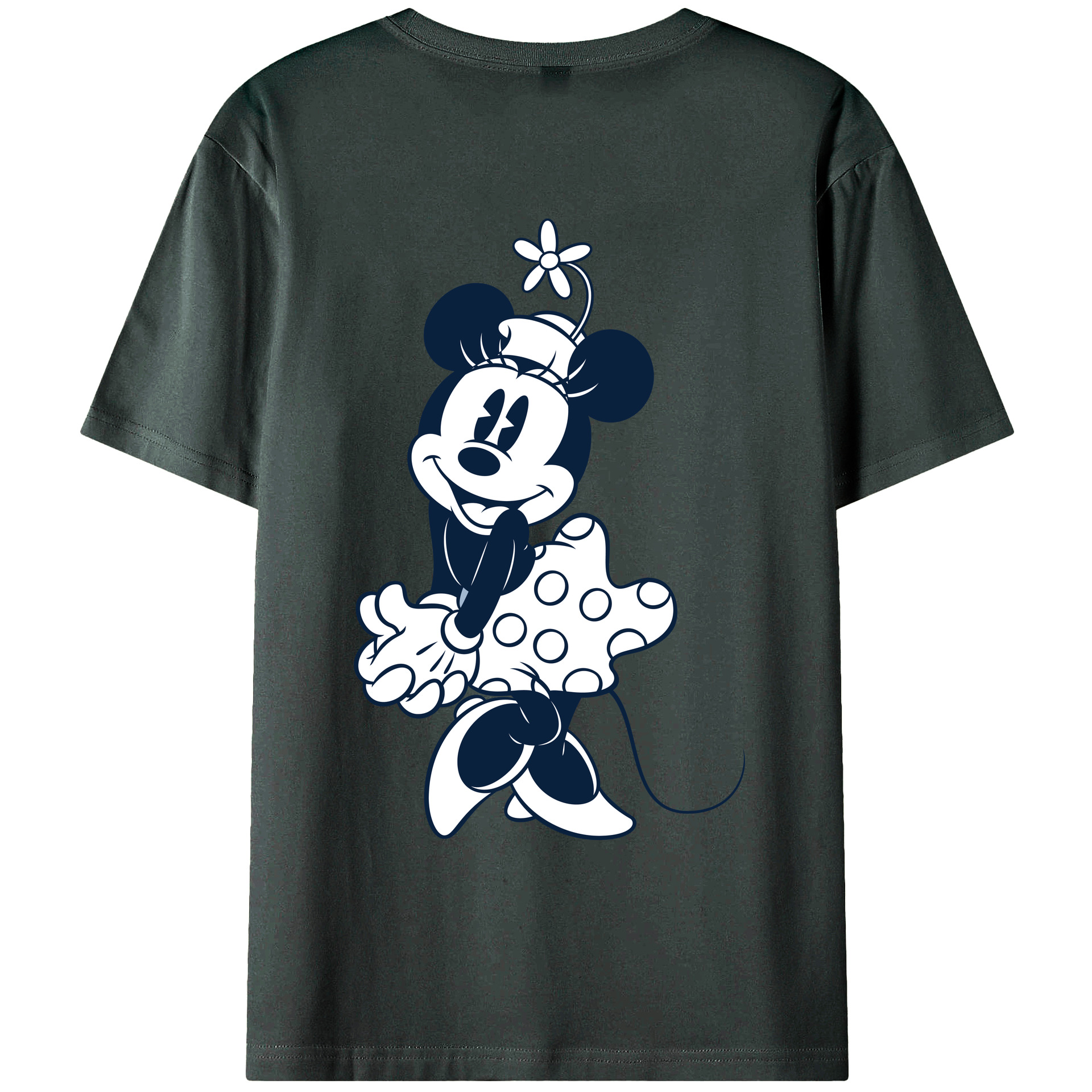 ミッキーマウス Mickey Mouse 綿100％ メンズ半袖Tシャツ（バックプリント） 通気性